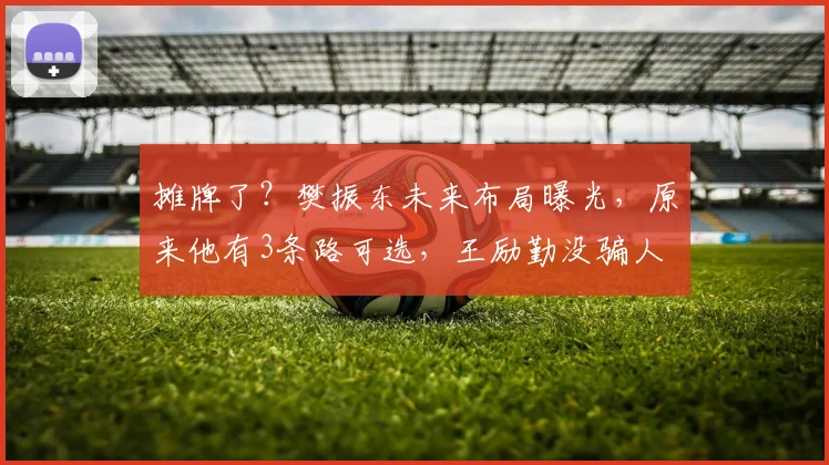 摊牌了？樊振东未来布局曝光，原来他有3条路可选，王励勤没骗人